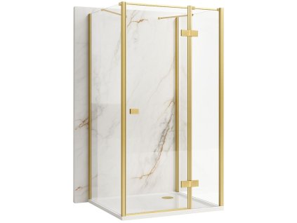 REA/S - Sprchový kout Atlas 80x80 Brush Gold vpravo KPL-K4773