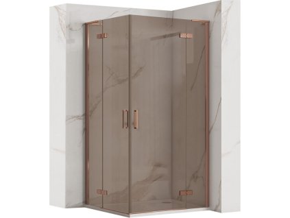 REA/S - Sprchová kabina Hugo Double 90x100 Copper Brush KPL-K6975