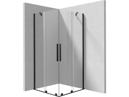 DEANTE - Sprchový kout Prizma černá, čtvercová, 90x90 cm KPNNP09P09
