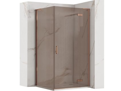 REA/S - Sprchová kabina Hugo 90x80 Copper Brush KPL-K6965