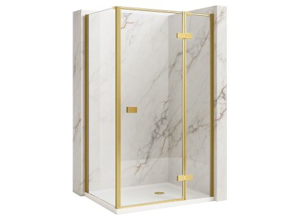 REA/S - Sprchový kout Atlas 80x90 Brush Gold vpravo KPL-K4473