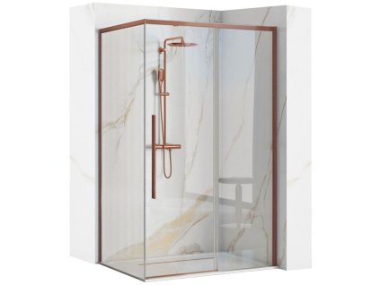 REA/S - Sprchový kout SOLAR - Copper Brush 100x80 Se sprchovou vaničkou Savoy KPL-96016