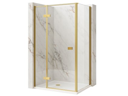 REA/S - Sprchový kout Atlas 80x80 Brush Gold vlevo KPL-K4372