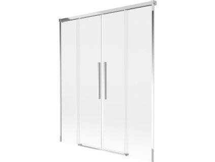 MEXEN/S - Rox vanová zástěna 2-křídlová posuvná 150 x 150, transparent, chrom 8C9-150-002-01-00