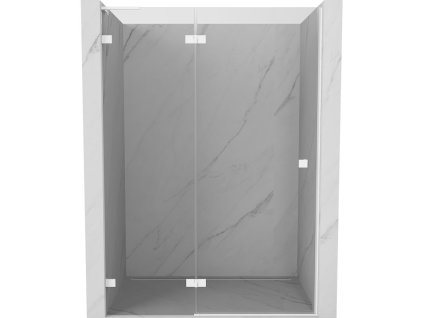 MEXEN/S - Lunar L sprchové dveře křídlové levé 140, transparent, bílá 834L-140-000-20-00-L