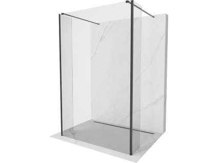 MEXEN/S - Kioto Sprchová zástěna WALK-IN volněstojící 105 x 30 x 30, transparent, černá 800-105-030-222-70-00-030