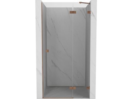 MEXEN/S - Lunar sprchové dveře křídlové pravá 110, transparent, měď kartáčovaná 834-110-000-65-00-P