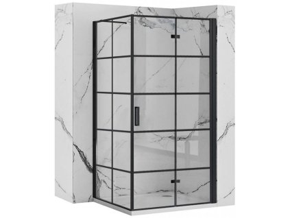 REA/S - Sprchový kout MOLIER 100x90 - černý KPL-K6963