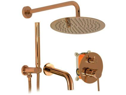 REA - Podomítková koupelnová sada LUNGO Copper + BOX REA-P7998