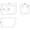 MEXEN/S - Sada pro skrytou instalaci bidetu Felix B s bidetem Teo, černá mat 69935855185