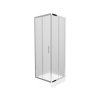 MEXEN/S - Rio čtvercový sprchový kout 70 x 70, dekor/mráz, chrom + vanička Rio, 860-070-070-01-30-4510