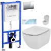 LAUFEN Rámový podomítkový modul CW1 SET s chromovým tlačítkem + WC Ideal Standard Tesi se sedátkem SoftClose, AquaBlade H8946600000001CR TE1