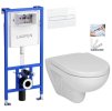 LAUFEN Rámový podomítkový modul CW1 SET s bílým tlačítkem + WC JIKA LYRA PLUS + SEDÁTKO DURAPLAST SLOWCLOSE H8946600000001BI LY5