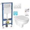 GEBERIT DuofixBasic s bílým tlačítkem DELTA21 + WC JIKA LYRA PLUS RIMLESS + SEDÁTKO DURAPLAST SLOWCLOSE 458.103.00.2 21BI LY2