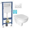 GEBERIT DuofixBasic s bílým tlačítkem DELTA21 + WC JIKA LYRA PLUS RIMLESS + SEDÁTKO DURAPLAST 458.103.00.2 21BI LY1