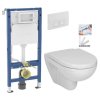 GEBERIT DuofixBasic s bílým tlačítkem DELTA50 + WC JIKA LYRA PLUS + SEDÁTKO DURAPLAST SLOWCLOSE 458.103.00.2 50BI LY5