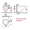 JIKA předstěnový instalační systém bez tlačítka + WC JIKA LYRA PLUS RIMLESS + SEDÁTKO DURAPLAST H895652 X LY1