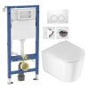 GEBERIT DuofixBasic s bílým tlačítkem DELTA21 + WC DEANTE Jasmin se sedátkem RIMLESS 458.103.00.2 21BI JA1