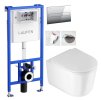 LAUFEN Rámový podomítkový modul CW1 SET s chromovým tlačítkem + WC DEANTE Jasmin se sedátkem RIMLESS H8946600000001CR JA1