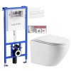 LAUFEN Rámový podomítkový modul CW1 SET s bílým tlačítkem + WC INVENA LIMNOS WITH SOFT, včetně soft/close sedátka H8946600000001BI LI1