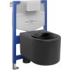 MEXEN/S - WC předstěnová instalační sada Fenix XS-F s mísou WC Sofia, černá mat 6803354XX85
