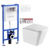 LAUFEN Rámový podomítkový modul CW1 SET s bílým tlačítkem + WC INVENA FLORINA WITH SOFT, včetně soft/close sedátka H8946600000001BI FL1