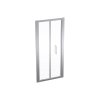 90geberit geo skladaci posuvne dvere 90x190 cm sklo transparent ram stribrita