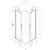 MEXEN/S - Velar Duo sprchový kout, posuvné dveře 100 x 90, dekor, chrom 871-100-090-32-01