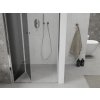 MEXEN - Lima skládací sprchové dveře 120, grafit, chrom se stěnovým profilem 856-120-000-01-40