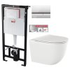 ALCA Sádromodul - předstěnový instalační systém s chromovým tlačítkem M1721 + WC INVENA TINOS + SEDÁTKO AM101/1120 M1721 NO1