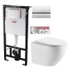 ALCA Sádromodul - předstěnový instalační systém s chromovým tlačítkem M1721 + WC INVENA LIMNOS WITH SOFT, včetně soft/close sedátka AM101/1120 M1721 LI1