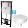 ALCA Sádromodul - předstěnový instalační systém bez tlačítka + WC JIKA LYRA PLUS RIMLESS + SEDÁTKO DURAPLAST AM101/1120 X LY1