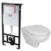 Předstěnový instalační systém bez tlačítka + WC JIKA LYRA PLUS + SEDÁTKO DURAPLAST AM101/1120 X LY6
