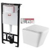 ALCA Sádromodul - předstěnový instalační systém bez tlačítka + WC INVENA FLORINA WITH SOFT, včetně soft/close sedátka AM101/1120 X FL1