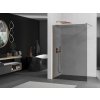 MEXEN/S - Kioto Sprchová zástěna WALK-IN 90 x 200, grafit 8 mm, měď kartáčovaná 800-090-101-65-40