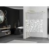MEXEN/S - KIOTO Sprchová zástěna WALK-IN 90x200 cm 8 mm, zlatá, bílý vzor 800-090-101-50-85