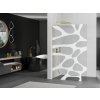 MEXEN/S - Kioto L Sprchová zástěna WALK-IN 80 x 200, bílý vzor, zlatá 800-080-103-50-97