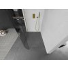 MEXEN/S - Kioto Sprchová zástěna WALK-IN zaoblená 100 x 200, transparent 8 mm, zlatá 800-100-101-50-06
