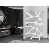MEXEN/S - KIOTO Sprchová zástěna WALK-IN 80x200 cm 8 mm, zlatá, bílý vzor 800-080-101-50-97