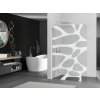 MEXEN/S - Kioto L Sprchová zástěna WALK-IN 80 x 200, bílý vzor, chrom 800-080-103-01-97