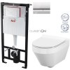 Předstěnový instalační systém s chromovým tlačítkem M1721 + WC CERSANIT CLEANON CREA OVÁL + SEDÁTKO AM101/1120 M1721 CR1