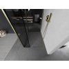 MEXEN/S - Kioto Sprchová zástěna WALK-IN 100 x 80 x 40, černý vzor, zlatá kartáčovaná 800-100-080-221-55-70-040