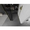MEXEN/S - Kioto Sprchová zástěna WALK-IN 100 x 80 x 40, černý vzor, zlatá 800-100-080-221-50-70-040