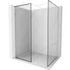 MEXEN/S - Kioto Sprchová zástěna Walk-in 110 x 110, černý vzor, bílá 800-110-202-20-70-110