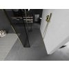 MEXEN/S - Kioto Sprchová zástěna WALK-IN volněstojící 100 x 30 x 30, černý vzor, zlatá 800-100-030-222-50-70-030