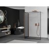 MEXEN/S - Kioto Sprchová zástěna WALK-IN 110 x 100, černý vzor, měď kartáčovaná 800-110-212-65-70-100