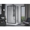 MEXEN/S - Apia Sprchový kout 120x90, transparent, černá + vanička Rio 840-120-090-70-00-4510