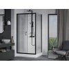 MEXEN/S - Apia Sprchový kout 120x90, transparent, černá + vanička Rio 840-120-090-70-00-4510