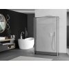 MEXEN/S - Kioto Sprchová zástěna WALK-IN volněstojící 100 x 30 x 30, černý vzor, bílá 800-100-030-222-20-70-030