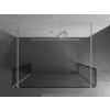 MEXEN/S - Kioto Sprchová zástěna WALK-IN volněstojící 100 x 30 x 30, černý vzor, bílá 800-100-030-222-20-70-030